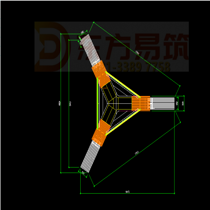 造型雕塑钢结构节点大样施工图