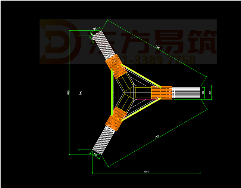 造型雕塑钢结构节点大样施工图(图3)