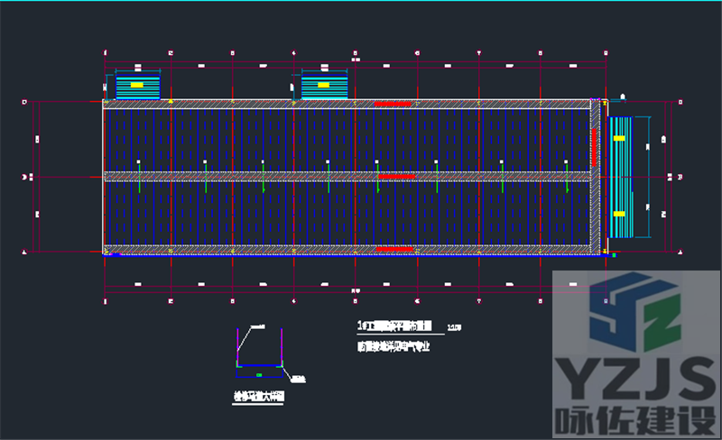 某央企机场工装设备棚项目-建筑图赏析(图4)